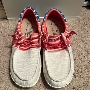 Brand new, never worn Hey Dude shoes